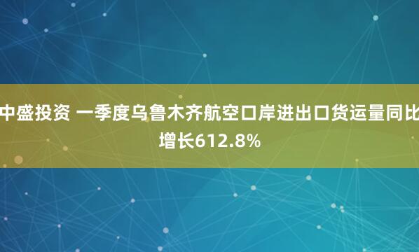 中盛投资 一季度乌鲁木齐航空口岸进出口货运量同比增长612.8%
