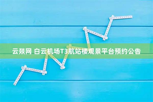 云燚网 白云机场T3航站楼观景平台预约公告