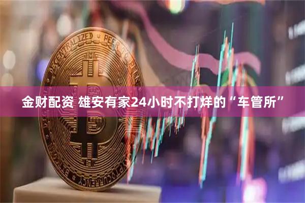 金财配资 雄安有家24小时不打烊的“车管所”