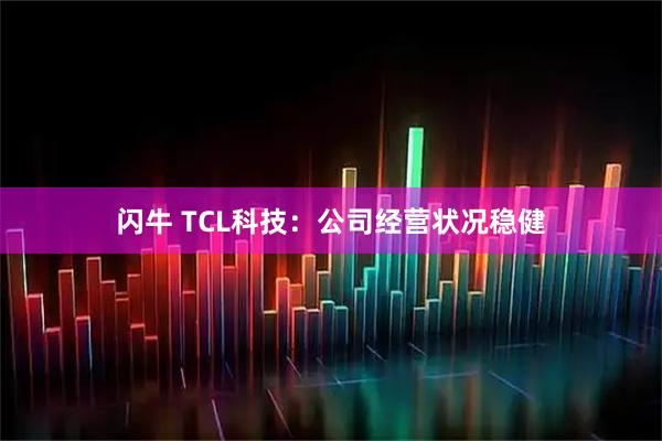 闪牛 TCL科技：公司经营状况稳健
